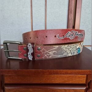 Ed Hardy Women's Animal Print Leather Belt Small